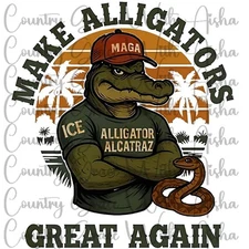 Sublimation Print Gator Alcatraz Ready To Press Paper Ink Heat Transfer