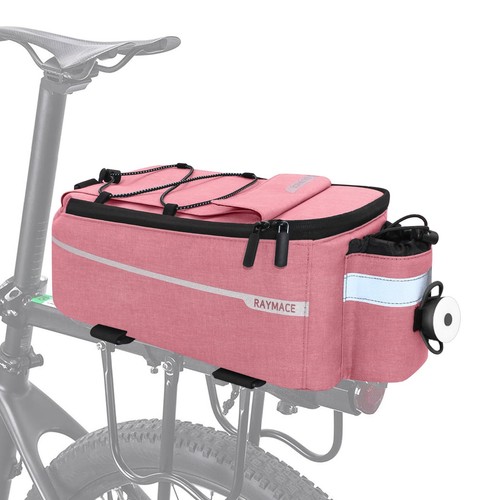 Bike Trunk Cooler Bag With Tail Light,Bicycle Rear Rack Bag Insulated Storage...