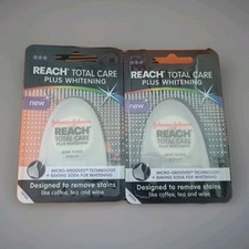 2x Single Reach Total Care Plus Whitening Mint Dental Floss 30 Yards New SEALED
