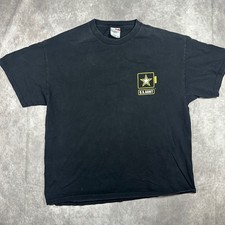 Vintage US Army Shirt Men XL Black An Army Of One Graphic Tee Made In USA Cotton