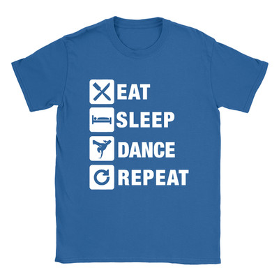 Eat Sleep Dance Repeat Herren T-Shirt Ballett Modern Hip Hop Street Geschenk