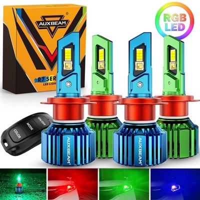 AUXBEAM RGB H7 H7 LED Headlight& RGB Remote Control For Hyundai Tucson 2016-2018