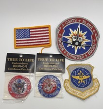 Vintage Military  NASA Patch Lot - STS-29 Discovery, MAC, US Army, USMC, Flag