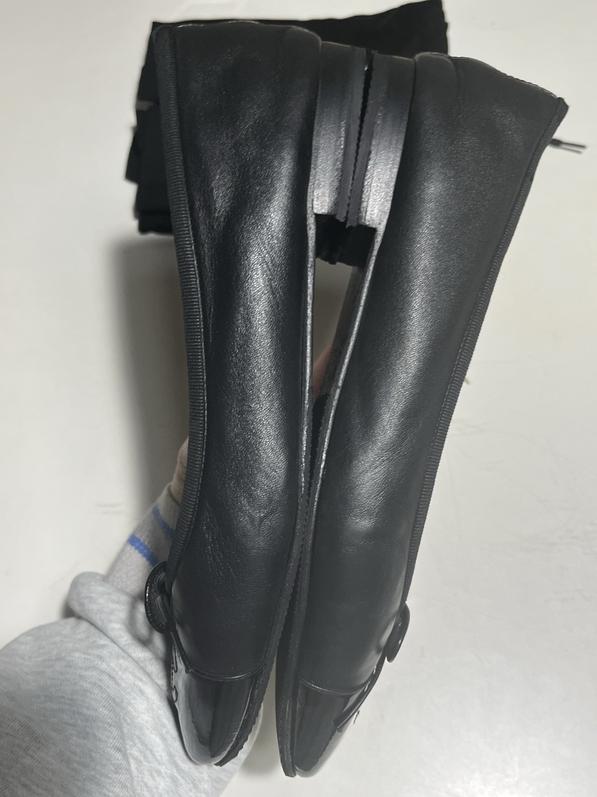 Chanel Classic Black Ballet Flats Size 38.5 With Dust bags thumbnail 8