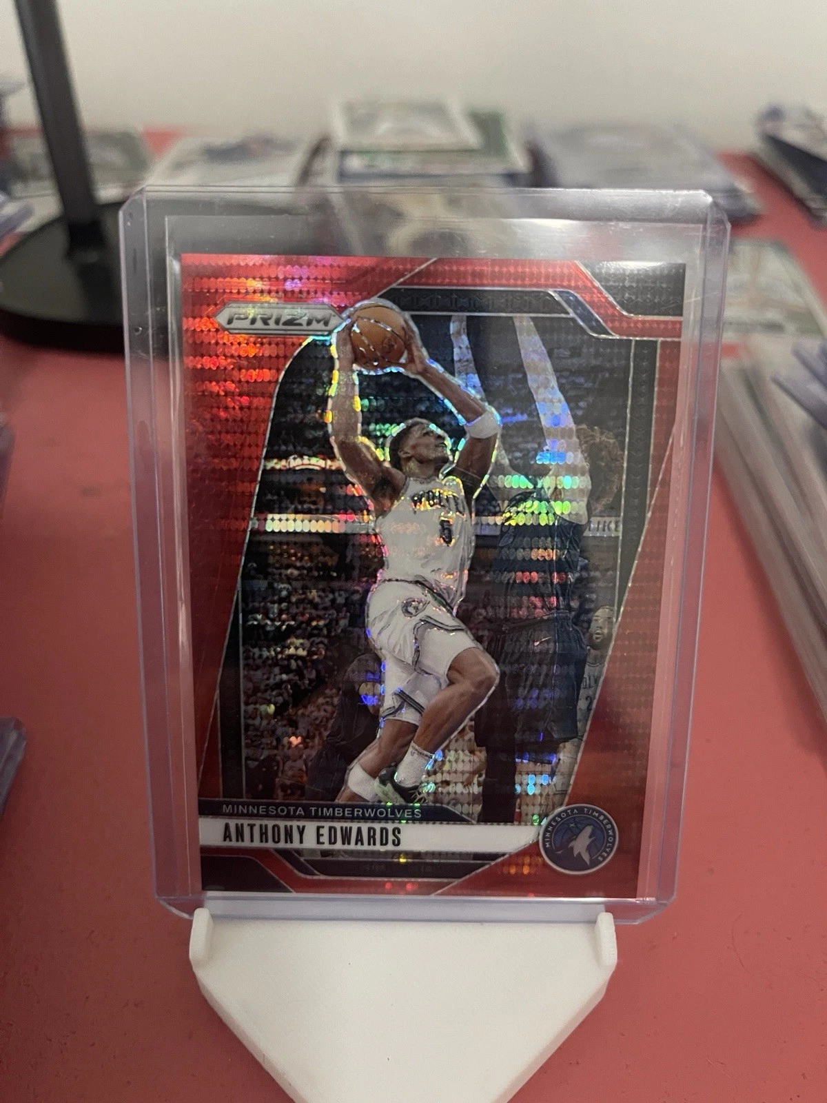 2024-25 Panini Prizm Anthony Edwards #100 Red Power /75