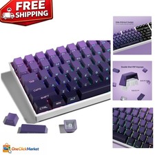 Durable Gradient Purple 136-Key Keycap Set - Perfect for Mechanical Keyboards