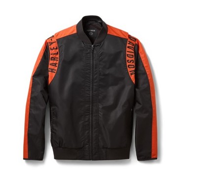 Harley-Davidson Bomberjacke H-D Mainstreet, Schwarz/Orange