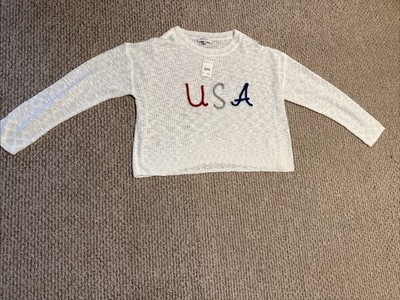 GILLI USA Sweater Red Silver Blue White  Sweatshirt Size S