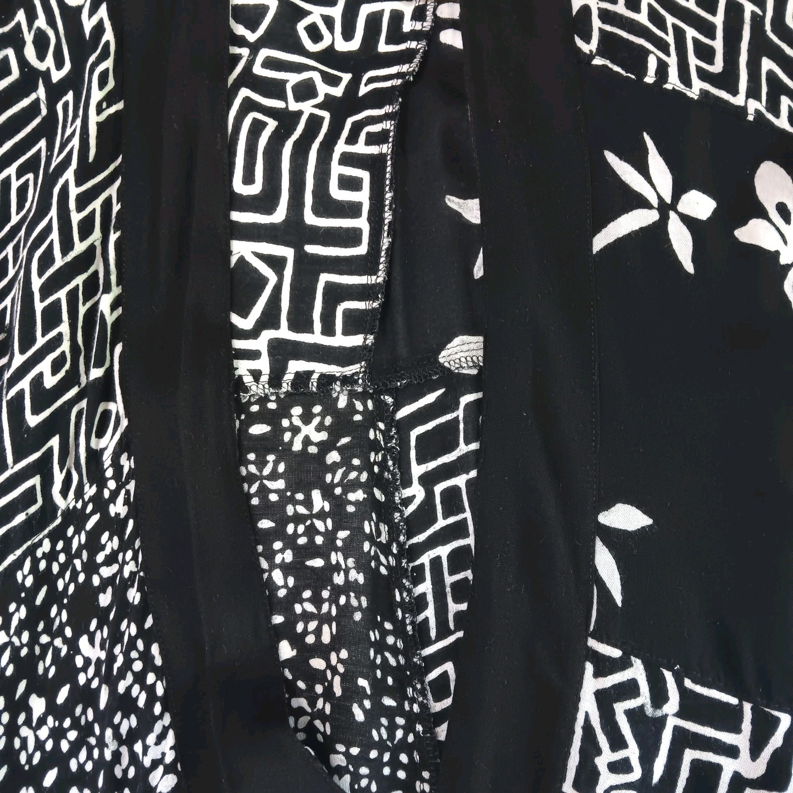 Soft Surroundings Black & White  Patchwork Kimono… - image 9