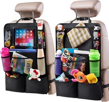 Backseat Car Organizer Kick Mats Protector Black