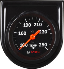 SP0F000053 Style Line 2" Mechanical Water/Oil Temperature Gauge Black Dial Face
