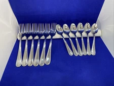 6 Dinner Forks 6 Teaspoons Stainless Steel Flatware Lot Of 12 Excellent