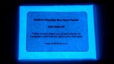 Glow in The Dark Pigment Powder - Neutral 60 Grams w/ Light, Sky Blue