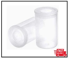 20 PCS Clear Plastic Film Canisters with Lids  35mm CaliberEmpty Camera Reel Cont