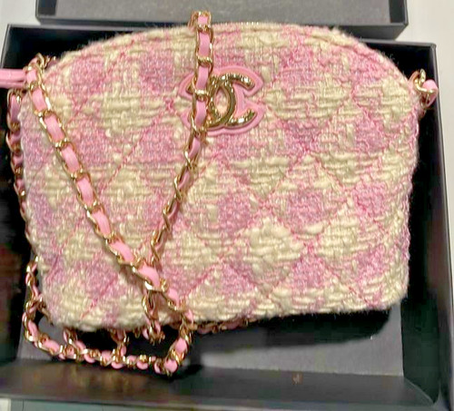 VIP Gift Tweed Pouch Shoulder Bag Chanel