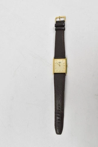 Seiko Tank Quartz V700-5K30 Vintage Men's Watch Working Not Boxed Leather Strap