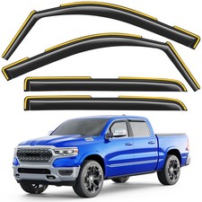 in-Channel Window Visors Rain Guards for Dodge RAM 1500 2019-2027 Crew Cab