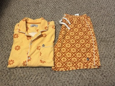 Penguin Shirt And Short Daisy Terry Set Mens Urban Outfitters Exclusive