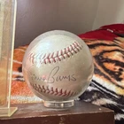 Ernie Banks Signed Baseball Ball Chicago Cubs Autograph Original