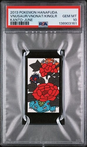 2013 POKEMON HANAFUDA KANTO JUNE KINGLER/VENONAT/VENUSAUR PSA 10