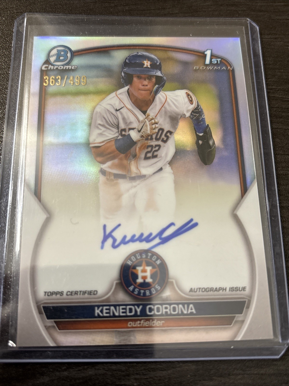 2023 Bowman Chrome 1st Refractor Auto /499 Kenedy Corona #CPA-KC Astros