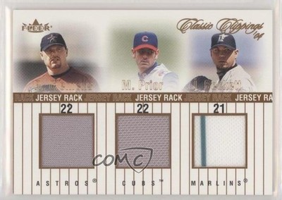2004 Fleer Classic Clippings Bronze 49/99 Mark Prior Roger Clemens #JR-C/P/B r7d