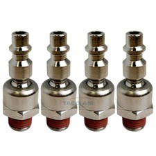 4 PC 1/4" Industrial M/D Style Male Air Tool 360 Degree Ball Swivel Plug Fitting