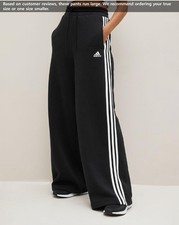 adidas Sportswear Essentials 3-Stripes French Terry Wide Pants HZ5747 - Black