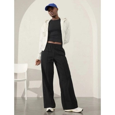 new ATHLETA black athletic athleisure straight leg drawstring Endeavor pants 2 p