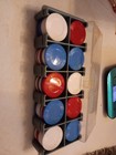 Vintage 1940s-50s Poker Chips Set Ribbed Edges 100 In Original Box  — photo 1