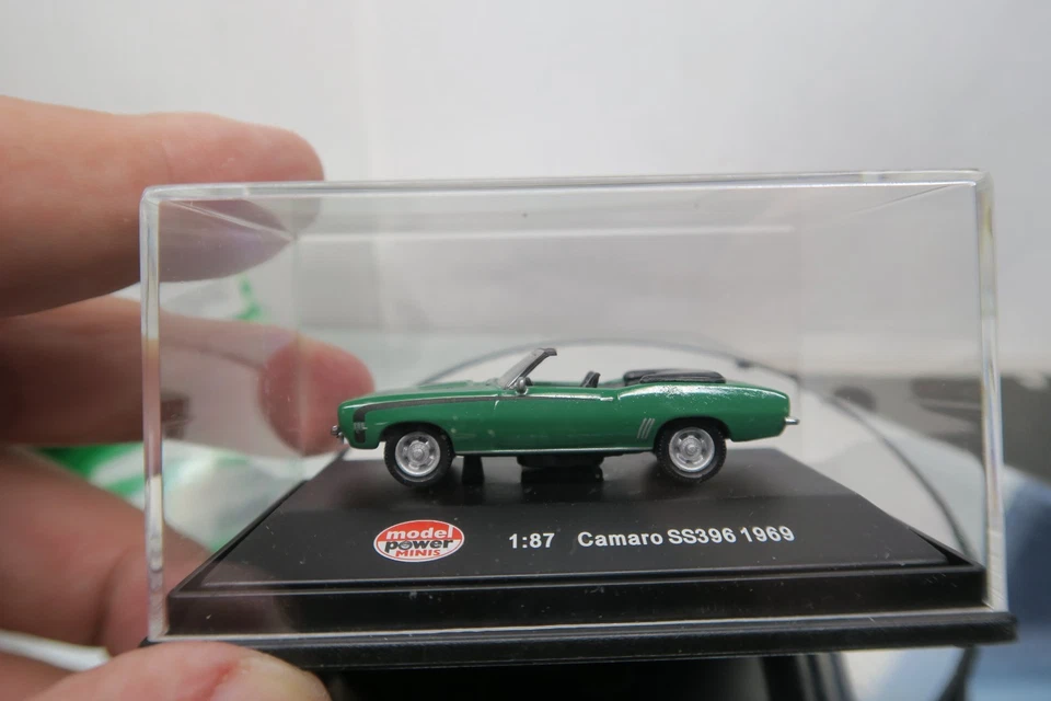 MODEL POWER 1/87 HO SCALE 1969 CHEVROLET CAMARO SS CONVERTIBLE NEAR MINT IN BOX! - Image 4 of 4