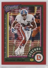 2022 Panini Classics Legends Timeless Tributes Red /75 Shannon Sharpe HOF 0q3
