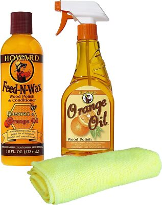 #ad Howard Orange Oil Wood Cleaner 32 Fl Oz Beeswax Finish Furniture Care $20.49