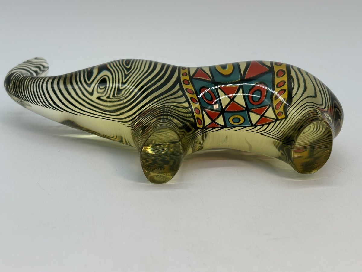 MCM Abraham Palatnik Lucite Elephant Acylic Optic Art Mid Century