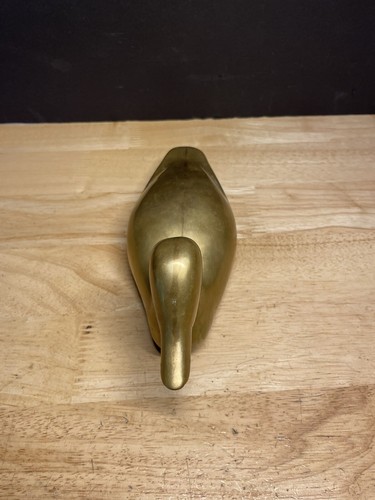 Vintage Solid Brass Duck Figurine - Picture 9 of 12