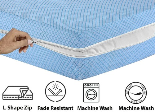 ZIPPED MATTRESS COVER PROTECTOR ANTI BED BUG TOTAL ENCASEMENT DOUBLE KING SIZE - Picture 7 of 60