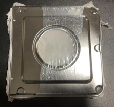 6 pack - Stanco 9" x 9.25" Chrome Square Gas Range Drip Pan, 950S