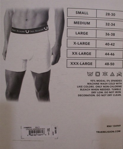 3 CALZONCILLOS BOXER MODALES TÁCTILES TALLA VERDADERA RELIGIÓN 2XL 3XL NEGRO GRIS BLANCO DE LUJO - Imagen 14 de 20
