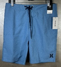 Hurley Swim Shorts Blue Regular Fit Beach Bottom Size 30 NWT Surf MBS0010890
