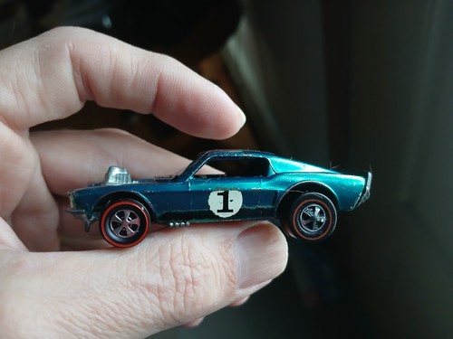 Original Hot Wheels Redline Aqua Boss Hoss Over Chrome - Picture 1 of 7