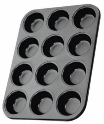 NEW NON STICK 12 HOLE DEEP CUP MUFFIN TRAY BAKING COOK PAN OVEN