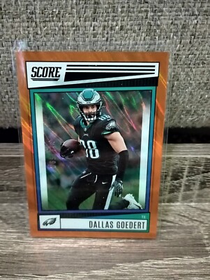 2022 Panini Score Dallas Goedert /599 Orange Parallel Eagles