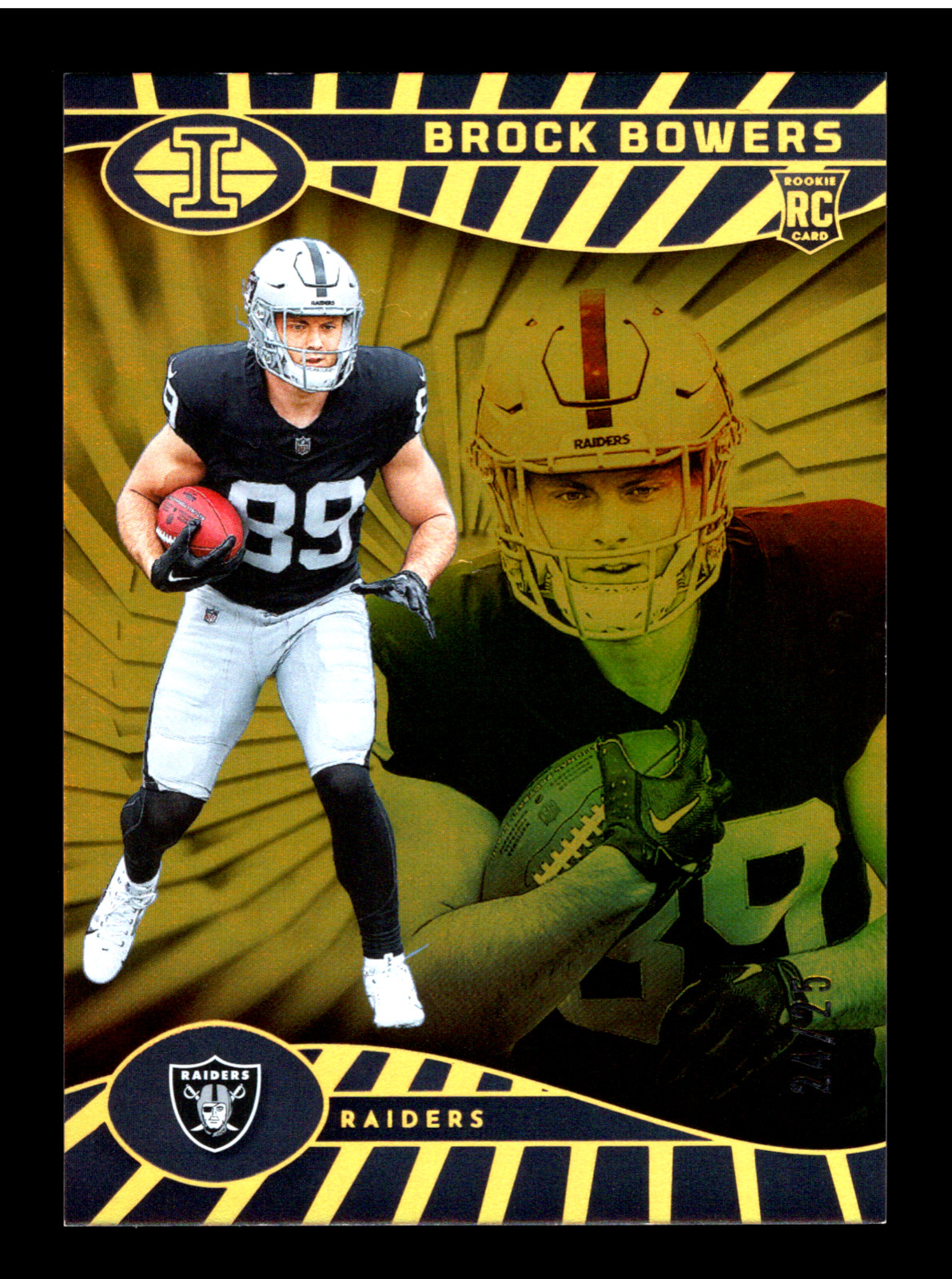 2024 Panini Illusions Trophy Collection Gold #47 - Brock Bowers - RC Rookie /25
