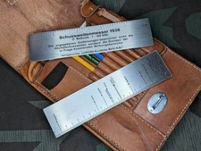 REPRODUCTION WWII German Map Case Ruler Schussweitenmesser 1938 Mapcase M31 M35