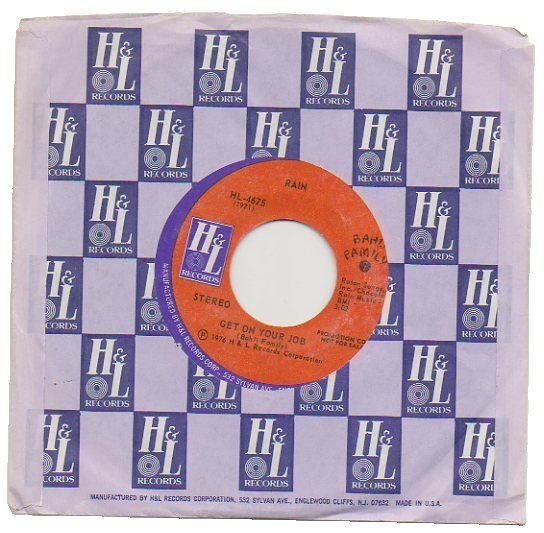 RAIN 45 RPM Promo Record GET ON YOUR JOB   1976  70's  Funk  Soul Unplayed Mint-
