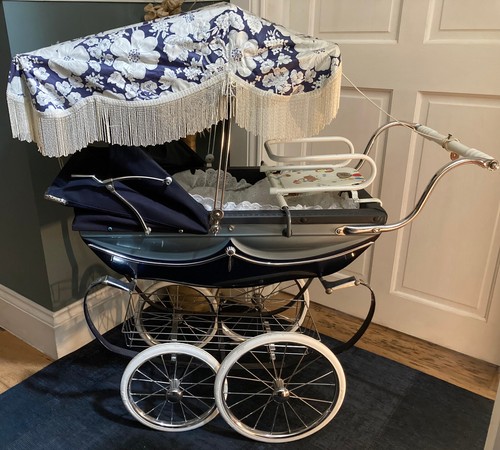 MORLANDS Vintage Pram Canopy 17" Wide - SILVER CROSS DOLL PRAM/SMALL BABY PRAM - Bild 7 von 7