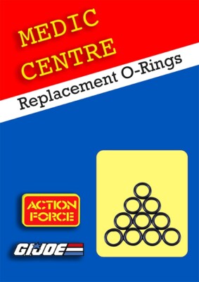 Action Force GI Joe O-Ringe 12x Ersatz Reparatur Set Vintage Figur Teile