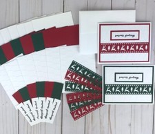 Handmade Holiday Card Kit DIY, Embossed Card Making Craft Kit to Make 6 Cards