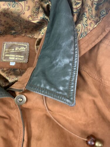 Vera Pelle made in Italy Soft Leather Jacket Size 46 Brown w 