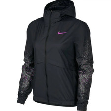 Nike Women's Essential Repel Black Reflecti Running Jacket BV4723-010 Size XS